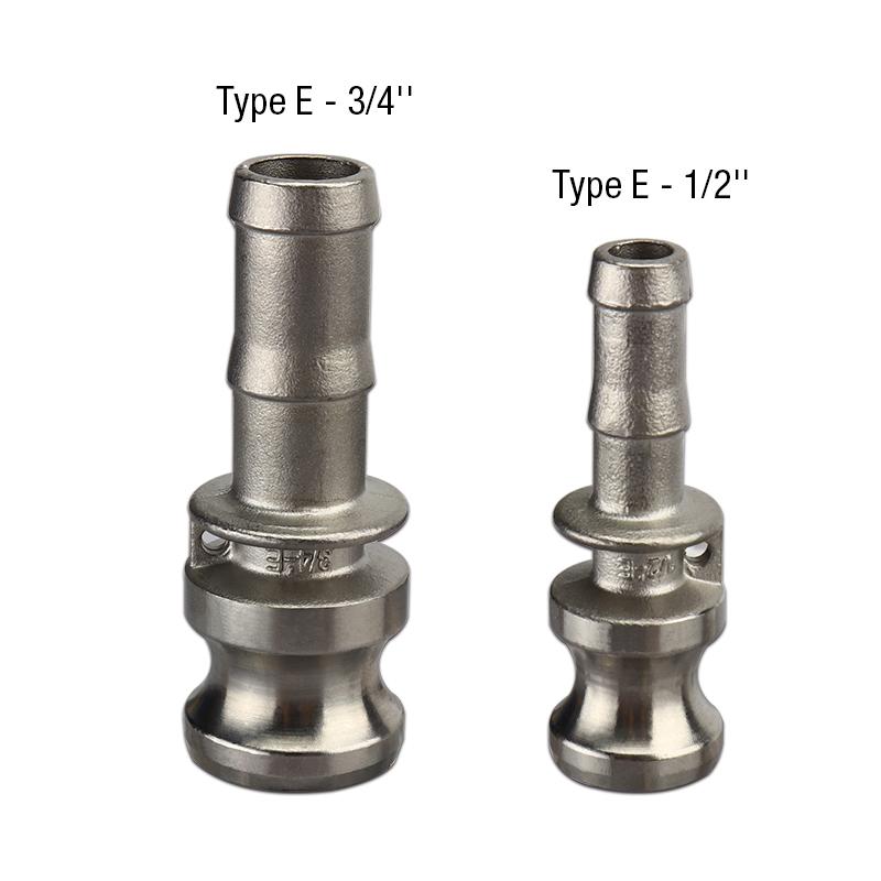 Camlock-Schnellkupplung, 1/2'' Edelstahl Camlock-Fittings Verbinder Cam- und Nut-Schlauchrohr-Fitting-Adapter, 3/4'' Cam-Lock-Typ
