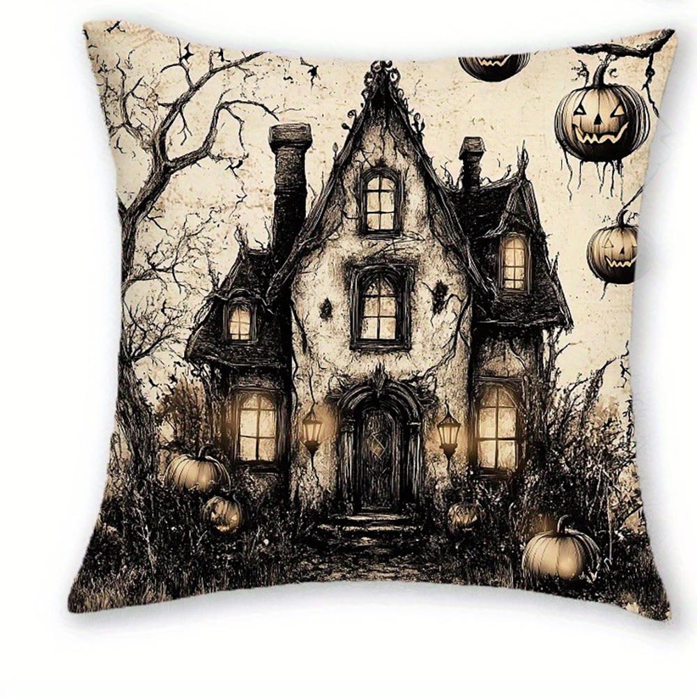 Halloween Themed Pillow Covers: Witch, Pumpkin, Haunted House & Ghost Designs Sofa cushion cover home room decoration