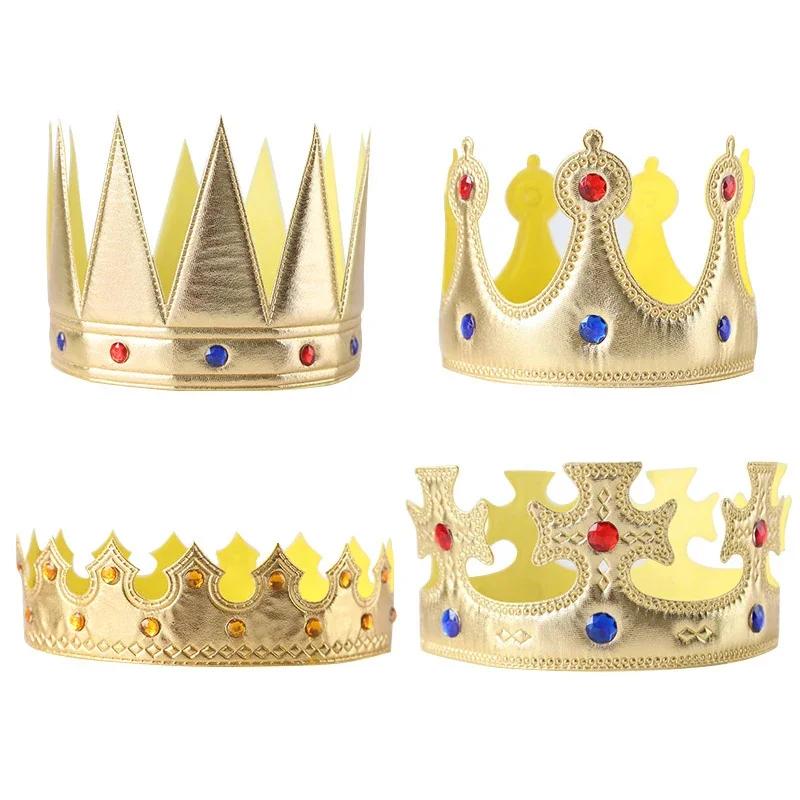 1 Pieza Corona de Cumpleaños Sombrero Reina Rey Tiara Corona Feliz Cumpleaños Decoración Accesorios Niños Adulto Sombrero de Fiesta