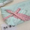 Ins Style Simple Fabric Pencil Case Bowknot Makeup Bag Large Capacity Storage Bag Stationery Pouch School Supplies Girls Gift
