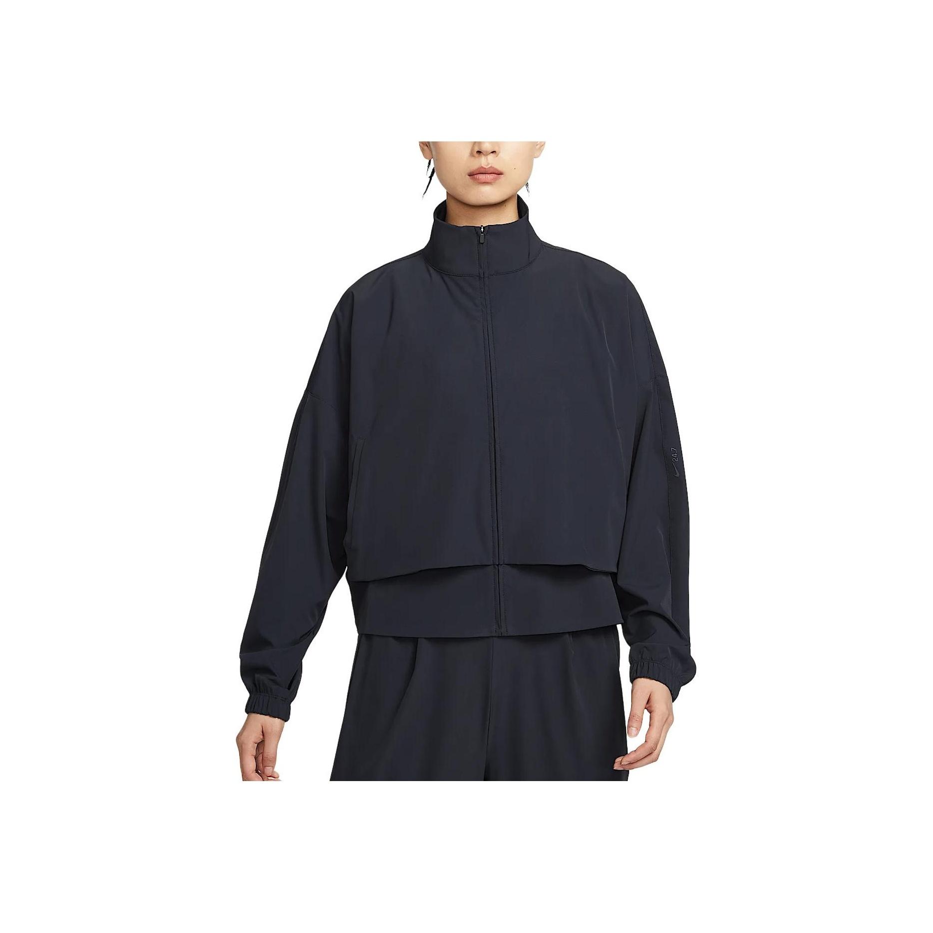 

Женская куртка Nike Dri-Fit 24.7 Perfect Stretch Oversize Дышащая на молнии с длинным рукавом Куртка Черный Темно-дымчато-серый HJ0964-010 XS