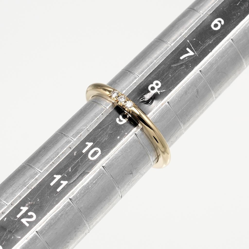 TIFFANY&Co. forever classic band Ring K18 yellow gold/diamond #4.9(US Size) 2.55g Women Used