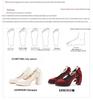 Women's Pearl Suede Mary Janes - Square Toe Chunky High Heels with Bow and Waterproof Platform