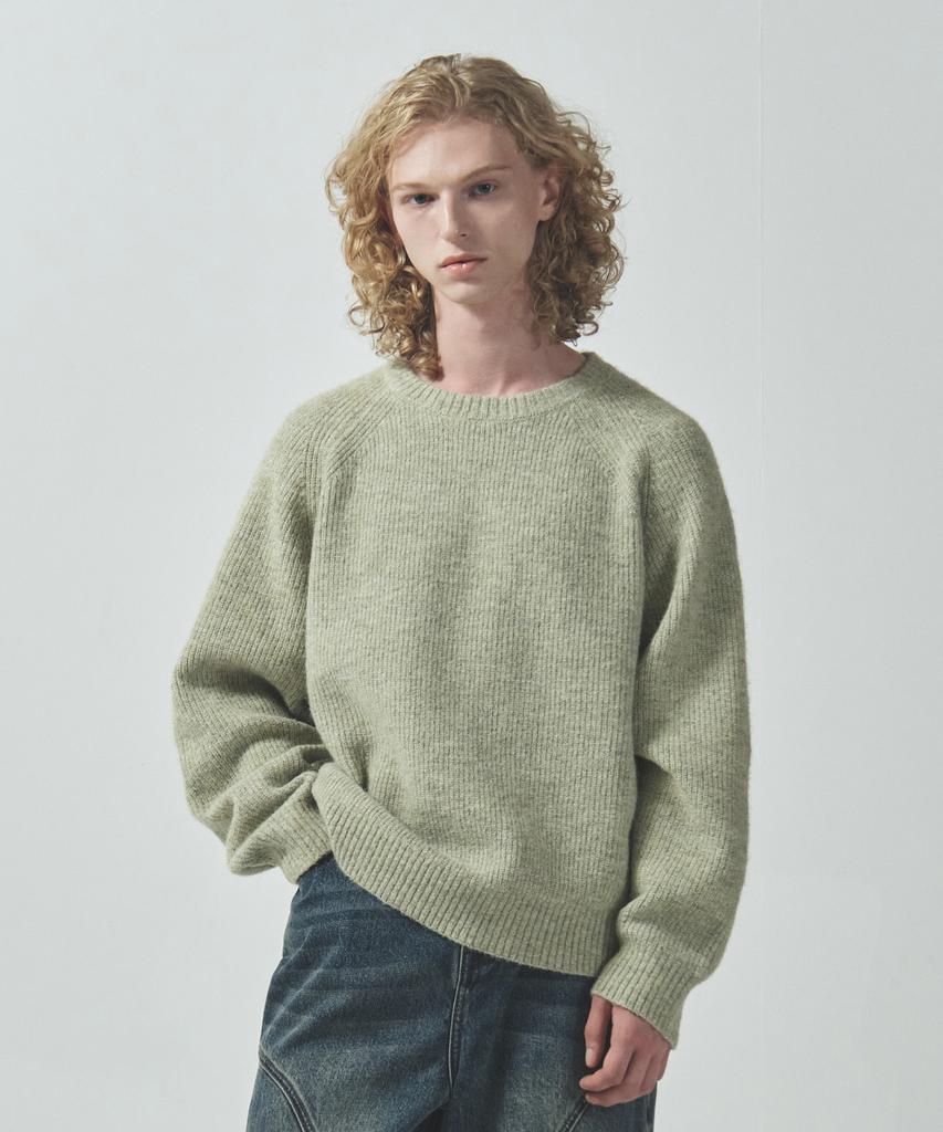 ECORR Fog Alpaca Crop Knit Pullover: 5 Colors