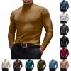 Herren Casual Slim Fit Basic Oberteile Leichter Rollkragen Pullover Hemd