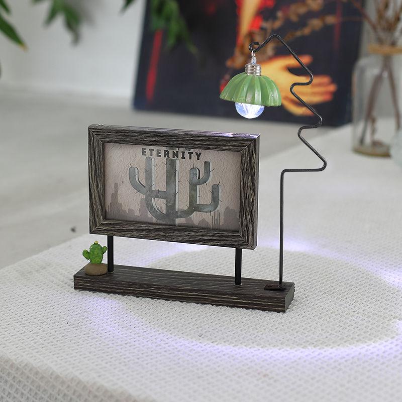 Creative Nordic photo frame 6-inch ins double-sided iron home decoration ornament 3D art photo stand
