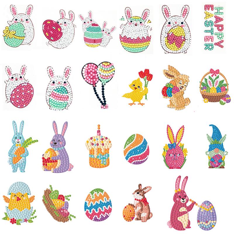 Easter Cartoon DIY Diamond Painting Stickers - Decorative Handmade Craft Kit