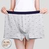 Plus Size Men's Spring and Summer Sexy Print Breathable Mid Waist Flat Angle Briefs