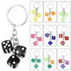 Cross-border Explosive Creative Resin Dice Shape Keychain Pendant Portable Bag Bag Pen Accessories Pendant