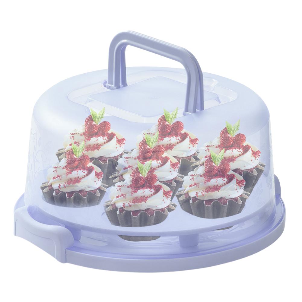 8-tums tårtställ med lock och handtag Tårtbehållare Bärbar pajtransportör för alla 6-8-tums tårtor Förvaring