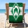 Green Bremen Emblem Beach Towel - Soft, Absorbent Microfiber, Lightweight, Ideal for The Beach, Parties, Travel, Camping fan gifts