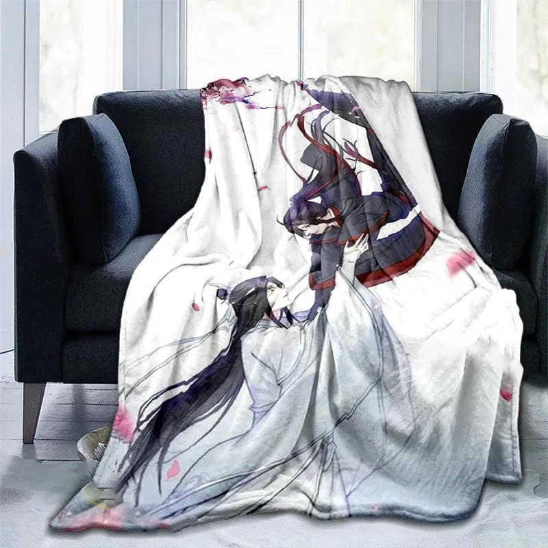 Grandmaster of Demonic Cultivation Lan Wangji Wei Wuxian Cute Plush Warm Blanket Large Anime Customized Blanket