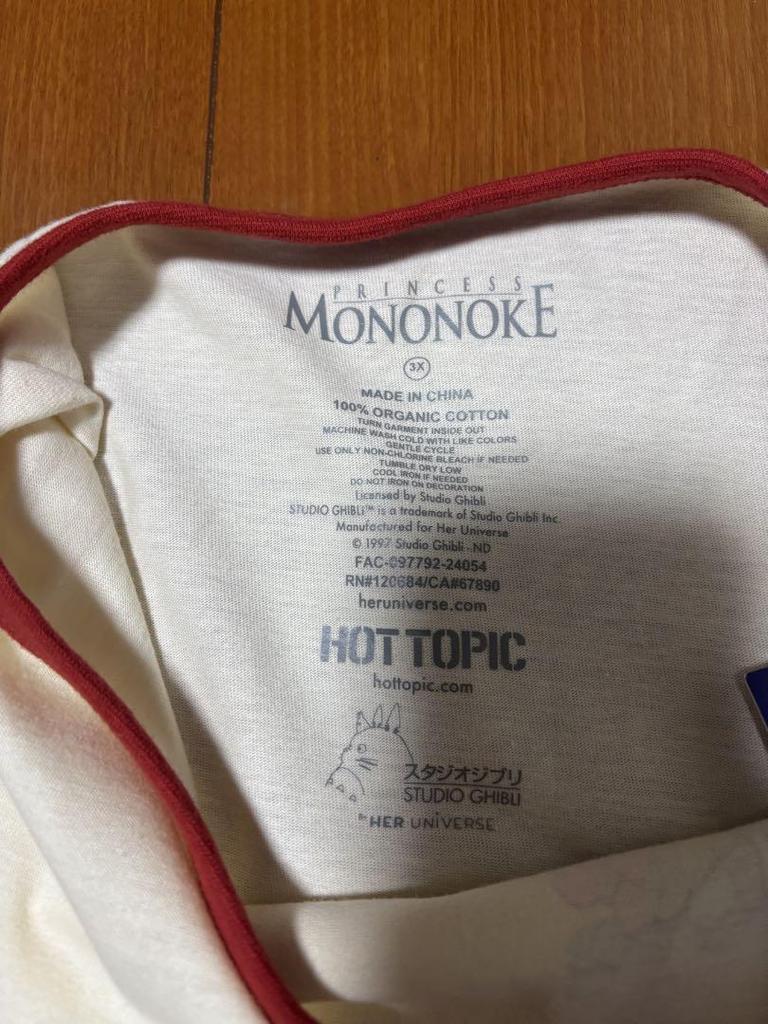 [USED] Studio Ghibli Princess Mononoke T-shirt with Tag, Anime Character