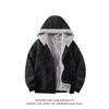 Zuoshan Diao Men's Hooded Winter Jacket - Loose Fit, Thickened, Velvet-Lined, Trendy American Style Cotton Coat.