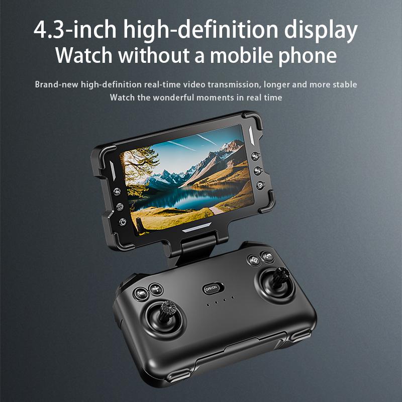 Non-Toxic Rc Quadcopter 2.4G 4Ch Drone With Display Screen Remote Control Hd Pography Aircraft Optical Flow Positioning Dron For Adult