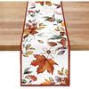 Bonhause Fall Maple Leaves Table Runner 13x72 Inch Autumn Leaf Thanksgiving Kitchen Dining Table Decoration for Indoor Outdoor Home Party Decor