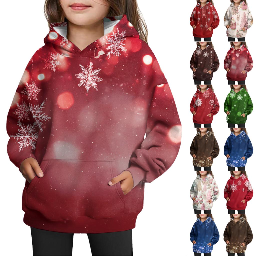 Girls' Hooded Tie-Dye Sweatshirt - Pullover Print Top