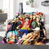 1pc One Piece Adventure flannel Blanket for Super Soft Cute Comfort Blanket for Travel Bedding Couch Sofa Blanket Y8254