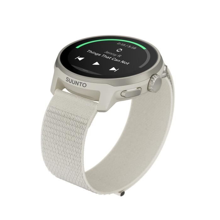 Montre Connectée Sport GPS - SUUNTO RUN FROST GRAY - Amoled - Altimètre - Bracelet Textile