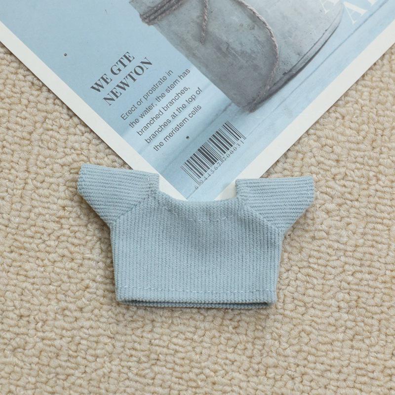 Camiseta Urso Cachorro Mel 10cm Roupa de Vestir Boneca com Arame de Chenille Roupas de Brinquedo Chaveiro.