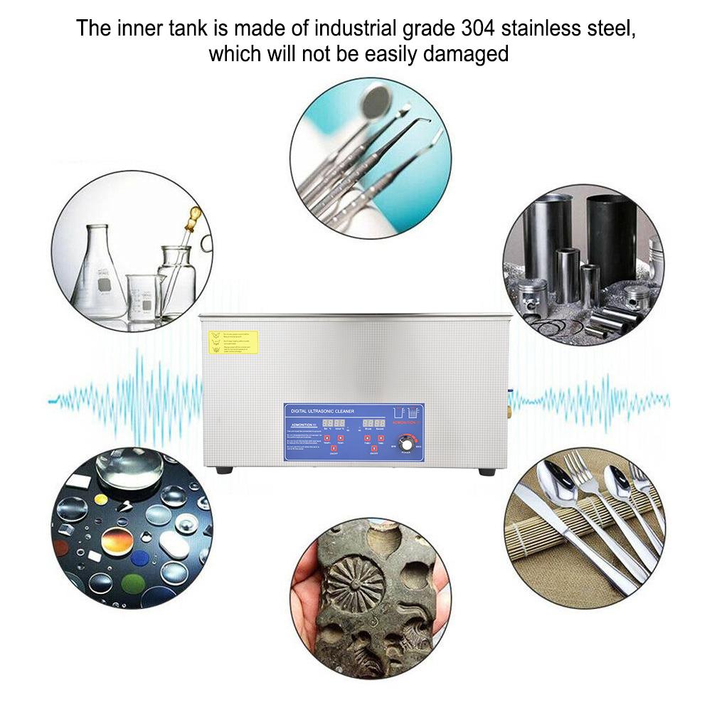 22L Digital Ultrasonic Cleaner Industrial Power Temperature Adjustable Laboratory Cleaning Supplies 40KHzEU Plug 220V