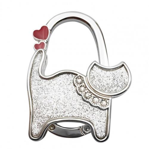 

Durable Handbag Hanger Cats Shaped Bag Hanger Folding Non-slip Saving Space Table Purse Rack