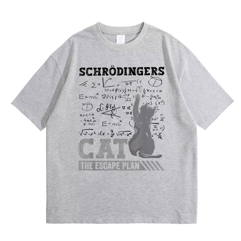 

Schrodinger Cat The Escape Plan Funny Meme Graphic T Shirts Men Women Casual Tshirt Male Cotton Vintage New Tshirts 4XL