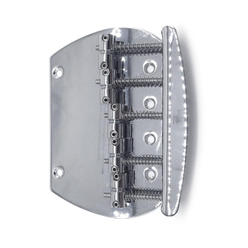 Professional 5 Strings Bass Guitar Bridge Metal Bass Electric Guitar Bridge Guitar Parts Accessories Chrome with Screws