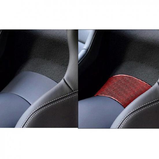 Red Carbon Fiber Rear Center Panel Cover Trim Sticker For Corvette C7 2014-