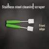 Kuchyňská škrabka z nerezové oceli: Čištění hrnců a nečistot, Odstraňování dehtu a odmrazování chladničky, Odvápňování, Nástroj na odstraňování gumy