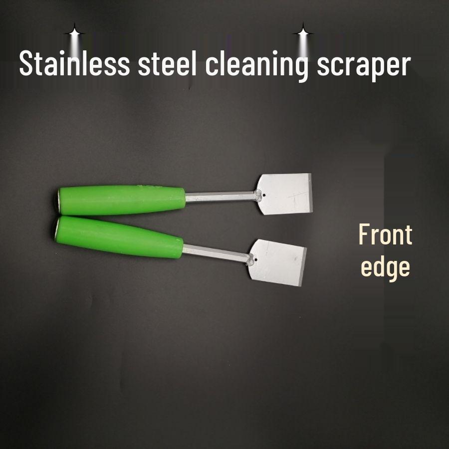 Kuchyňská škrabka z nerezové oceli: Čištění hrnců a nečistot, Odstraňování dehtu a odmrazování chladničky, Odvápňování, Nástroj na odstraňování gumy
