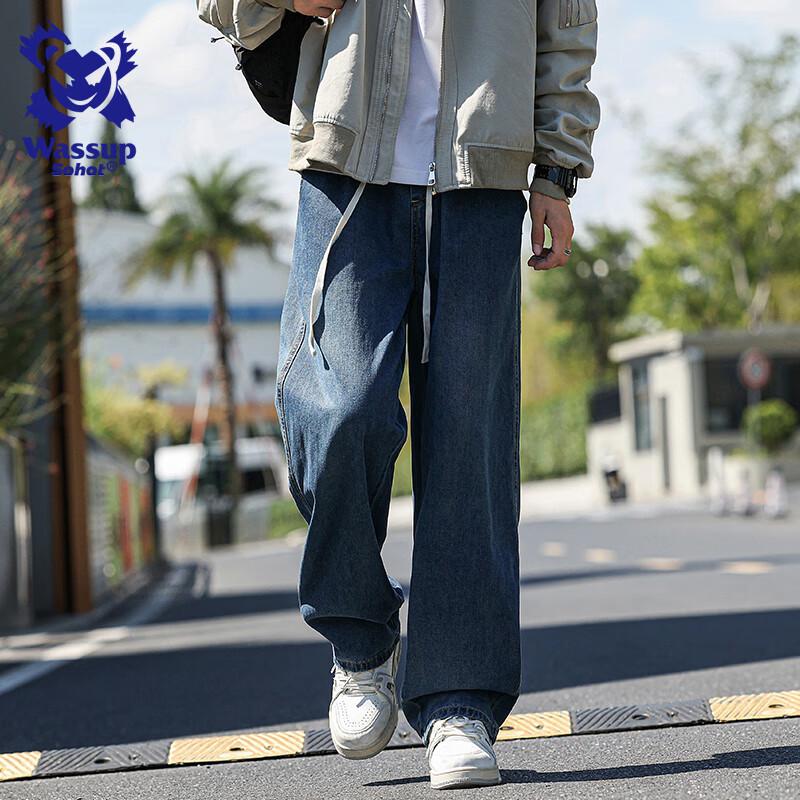 

Wassup Sohot Мужские повседневные джинсы прямого кроя L