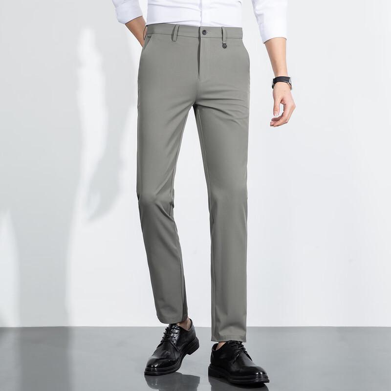 MONTAGUT Men's Straight-Leg Stretch Casual Pants