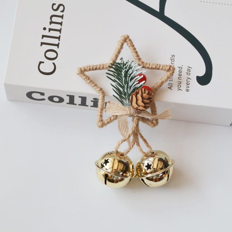 Weihnachts Pentagramm Glocke Zubehör Anhänger, Weihnachtsbaumschmuck für Weihnachtsfeier DIY