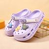 Stylish Kids Summer Hole Shoes With Cartoon Patterns Soft Eva Material For Comfort