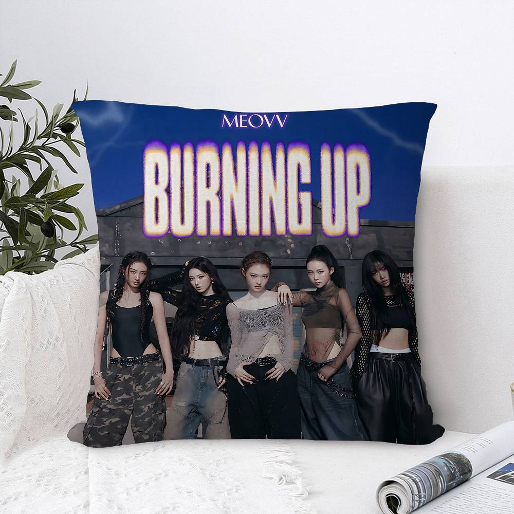 Hot Kpop Girl Mmeovvs Pillowcase Toon Gift Cushion Cover Bedroom Home Sofa Chair Seat Decor Pillow Case