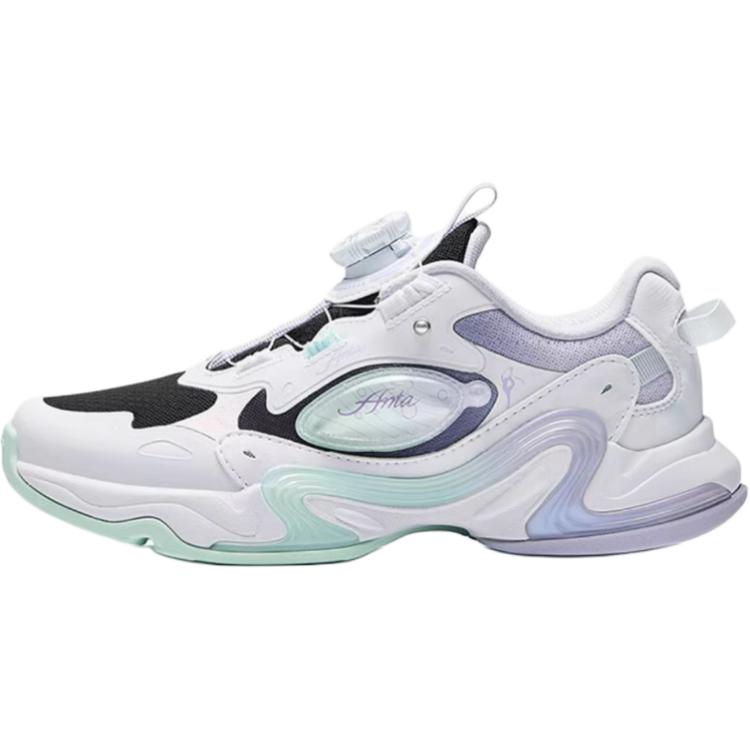 Anta Kids Fabric Comfortable Versatile Running Shoes Men Sneakers White Black 322445512-3