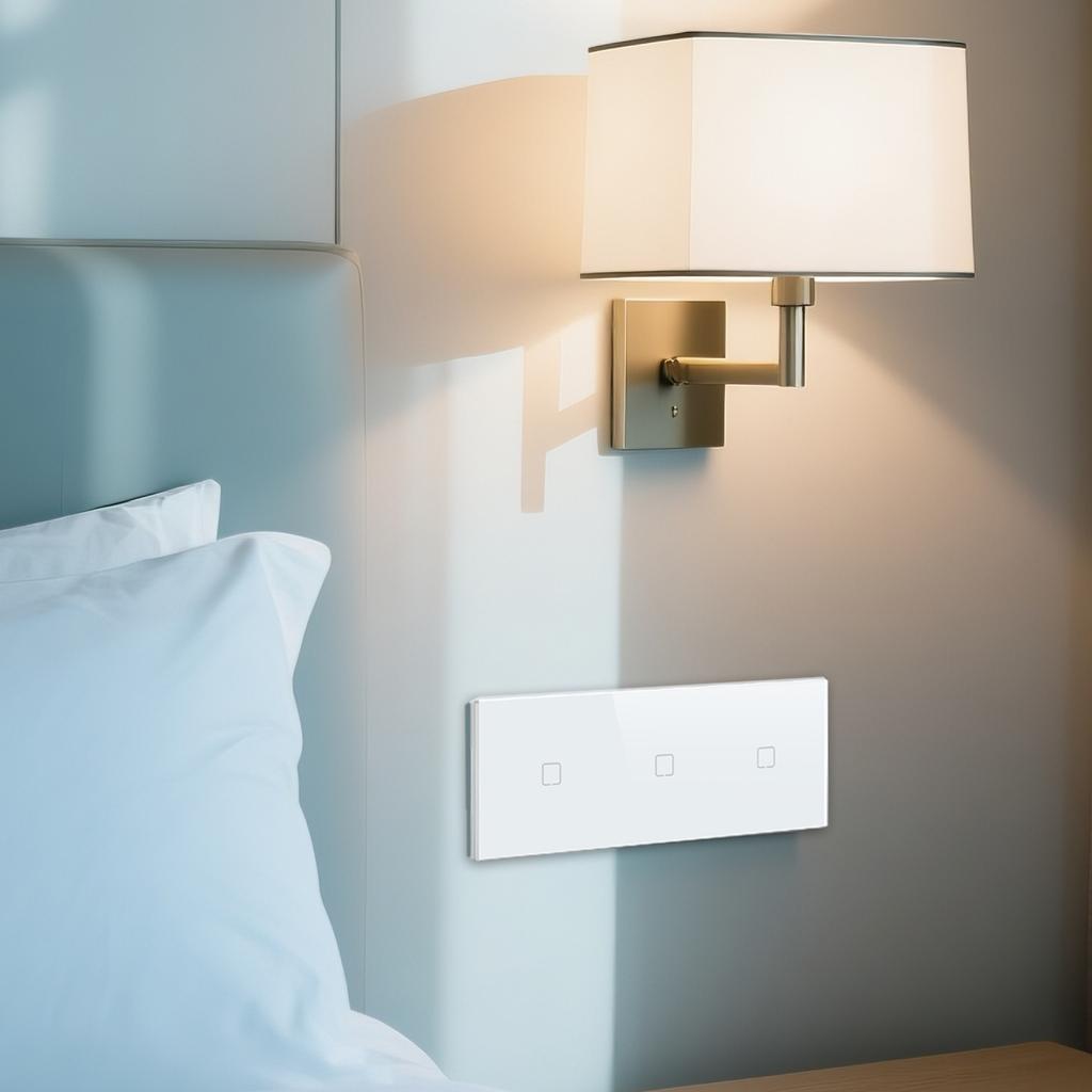 BSEED 1/2/3/4Gang Zigbee Touch Switch Glass with USB-C EU Sockets 20W Smart Wall Light Switch Touch Screen Backlight E Series