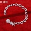 925 Sterling Silver Charm Ball Bracelet Wedding Gift Jewelry