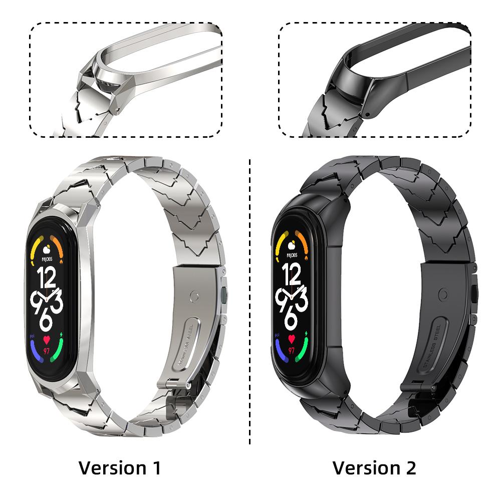 Metal Strap for Mi Band 10 11 9 8 7 6 5 Stainless Bracelet for Xiao mi Mi Band 10 Strap for Mi Band 9 Mi Band 8 Wristband 3