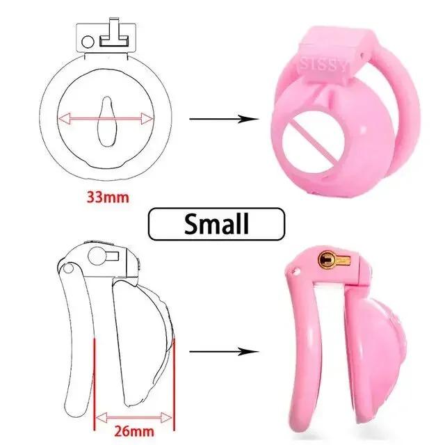 Men's Chastity Lock Sissy Clip Penis Training DevicePanty Chastity Lock Male Mimic Female Pussy Training Clip Bondage Cock Cage