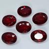 6 Pcs 180 Ct Natural CERTIFIED Bloody RED Ruby OVAL Loose Gemstone Lot Huge Size YY-258
