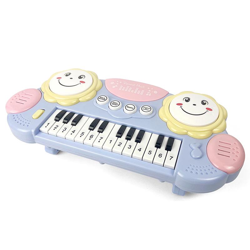 

Многофункциональная детская электронная клавиатура и игрушка-барабан со светом и музыкой для раннего обучения