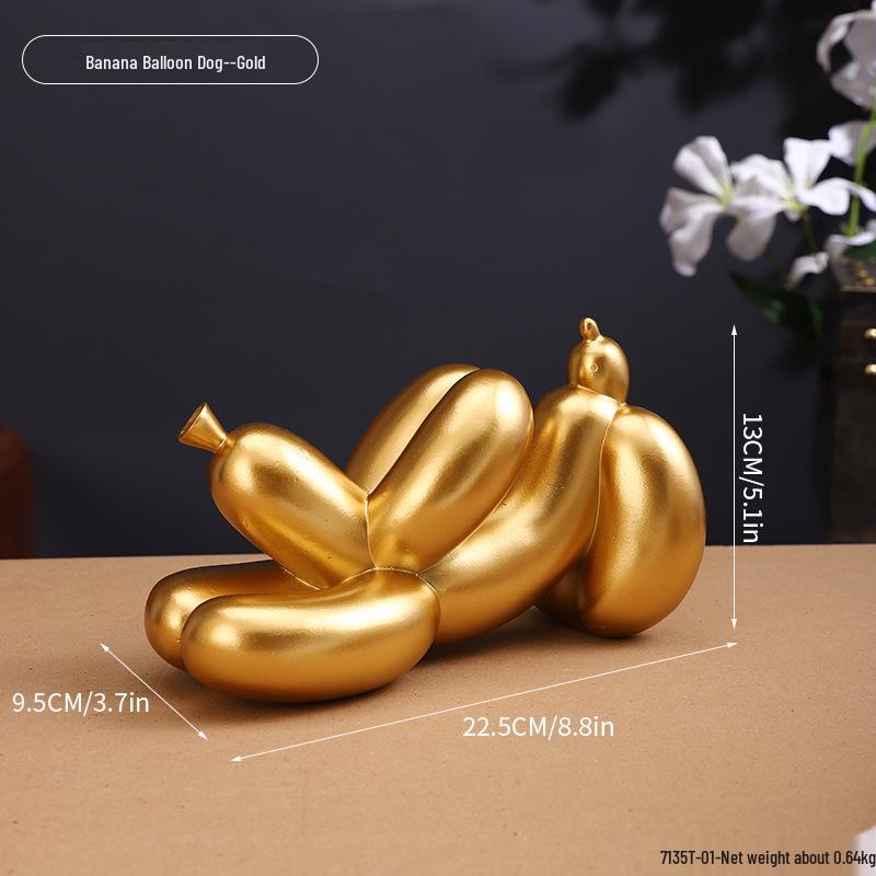 Golden Light Luxury Resin Handicrafts Collection: Ornaments for Office, Living Room, Wine & TV Cabinets
