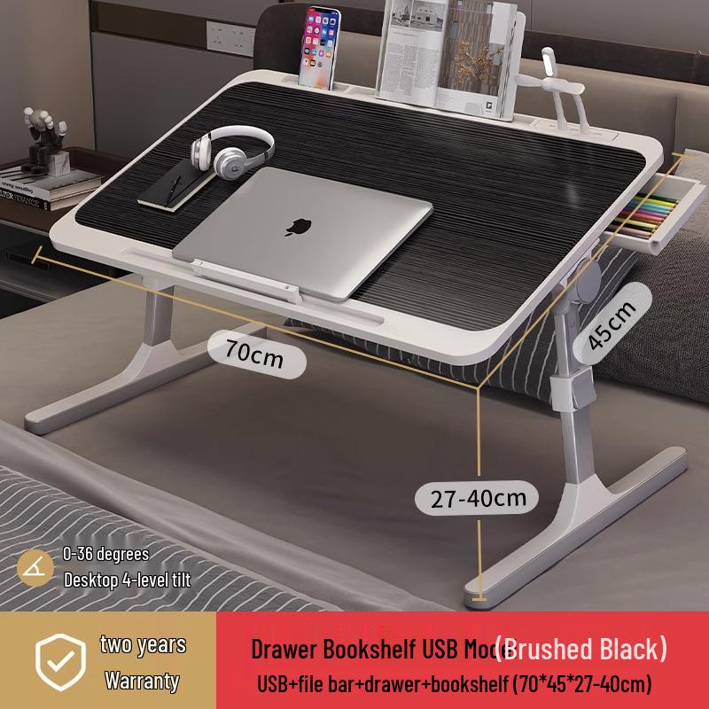 Adjustable Bedside Table: Folding Computer Desk for Student Dorms, Bedrooms, or Home Study