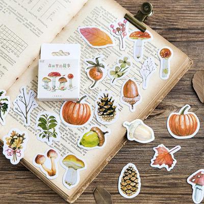 Plant Forest Mini Papírová Samolepka 46ks/krabička Dekorace Ablum Bullet Journal Diář Scrapbooking Štítek