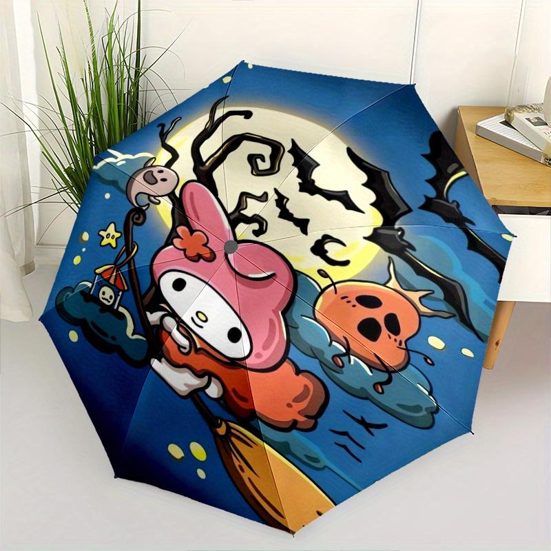 

Halloween My Melody Sanrio Automatic 3-Fold Umbrella Design, Cute Cartoon Pattern, Portable Outdoor Umbrella, Perfect, Holiday Gift for Disney fans.Y0