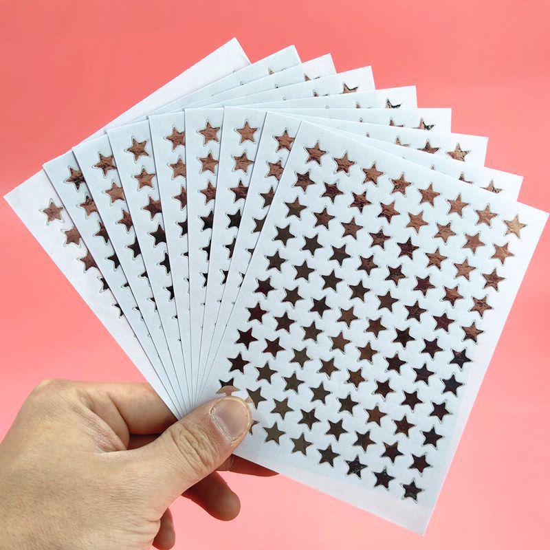 Golden Star and Flower Reward Stickers for Children - Ideal for Kindergarten Praise