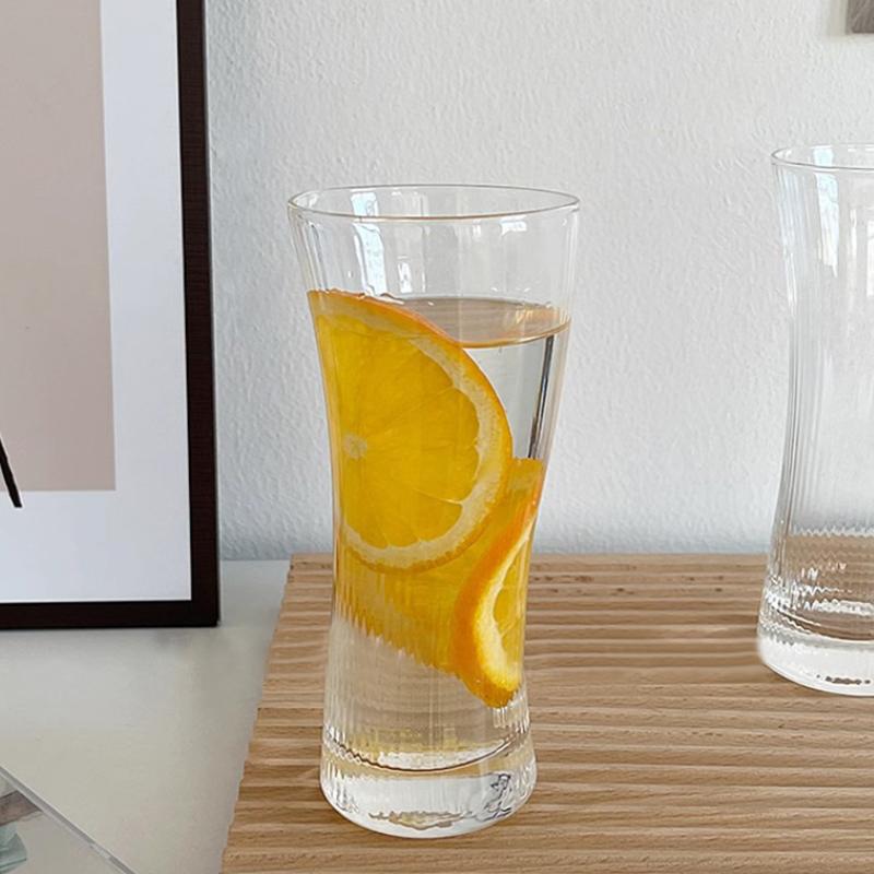 370ml Kreativní sklenice na víno ve tvaru vlny Bar Velkoobjemový pohár na točené pivo Džus Soda Voda Hrnky na studené nápoje Pruhovaná koktejlová sklenice