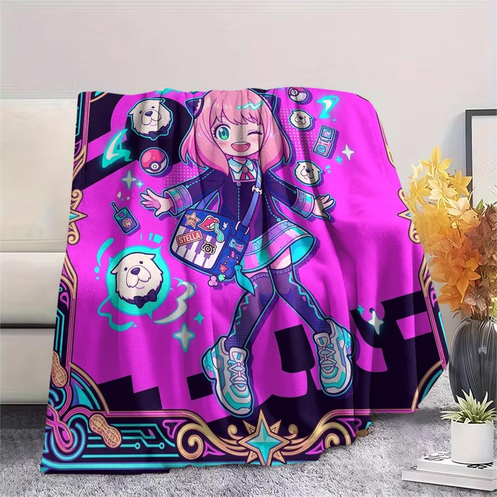 Anya Forger Print Flannel Blanket, Ultra Soft High Quality All Seasons Warm Throw, Home Decor Cozy Blanket, Perfect Christmas Gift